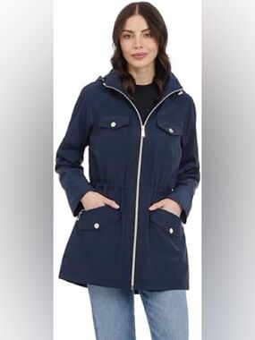 Michael Kors Hooded Anorak Rain Coat/ Windreaker Size Large